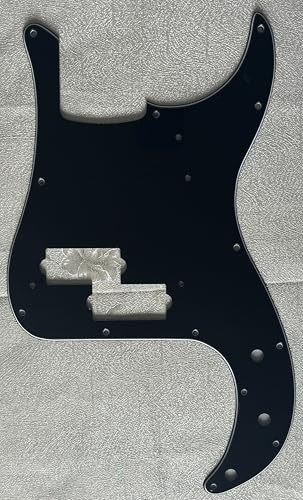 Plektrumschutz für Fender '62 Precision P Bass Style Gitarre Pickguard (3-lagig, schwarz)
