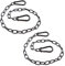Bettinay 2 PCS 60 cm Metal Chain Lock, Gate Chains with Both Ended Carabiners