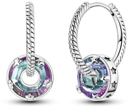 QIKAOLA 925 Sterling Silber Ohrringe für Frauen bunte Creolen kleine Hoop Huggie Ohrringe