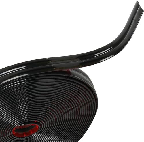 Moulures décoratives autocollantes flexibles autocollantes - Protection des bords de table - Pour salon, salle de bain, cuisine, chambre à coucher - Noir - 4 m x 4 cm