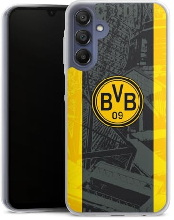 Slim Case kompatibel mit Samsung Galaxy A15 Silikon Handyhülle transparent Hülle extra dünn Borussia Dortmund BVB Stadion