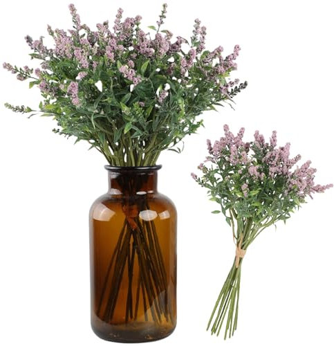 astylishome Artificial Flowers Outdoor artificial plants outdoor UV Resistant Plastic Shrub Fake Flowers for outside garden hanging basket fence window trellis decoration 3801