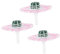 HOMSFOU 3 Set Bouquet per Sposa con Base per Matrimonio Accessorio per Bouquet Freschi per Cerimonie e Speciali