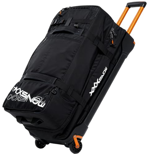 Boniffyy 50L/120L Ski Trolley Bag Snowboard Wheeled Trolley Suitcase Waterproof Extra Large Rolling Luggage Duffel Holdall Travel Sport Bags Ski Equipment Backpack (Black, 120 L)
