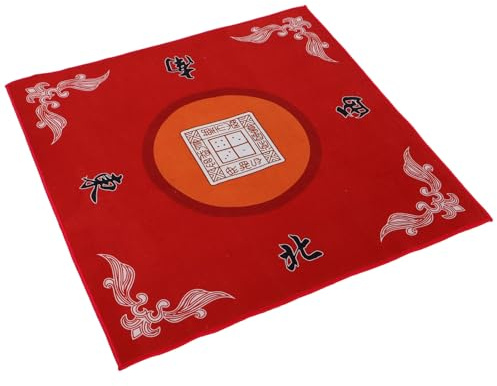 TOYANDONA Tischset aus Filz Rot für Quadratische Spieltische Spielmatte Verdickte Tischdecke für Mahjong und Kartenspiele Matte zum Schutz des Tisches