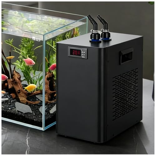 LADECNERHT 260/270/720W Water Chiller Machine, Cold Plunge Chiller, Mit 3 Meters Schlauch Und Wasserpumpe, LCD-Touchscreen, Einstellbar 5-40℃, Für Salzwasser-Axolotl-Korallenquallen 160L/42.5GAL