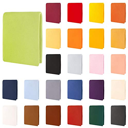 CelinaTex Aqua Wasserbett Boxspringbett Spannbettlaken 200x220-220x240 cm Apfel grün Baumwolle Bettlaken Elastan