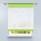 HongYa Bändchenrollo Tunnelzug Raffrollo transparenter Voile Raffgardine Vorhang H/B 140/100 cm Grün