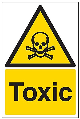 VSafety 6A015AU-S'Toxic' Schild, Hochformat, 200 mm x 300 mm, 3 Stück