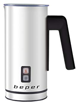 BEPER BB.210 Milchaufschäumer, Automatischer Milchaufschäumer aus Stahl für Cappuccino, Milch, heiße Schokolade, geschüttelten Kaffee, heißen und kalten Schaum