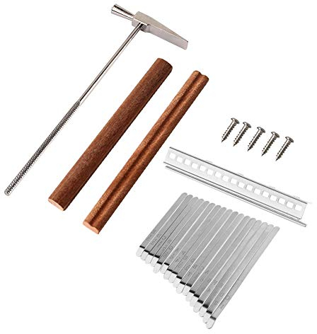 akaddy 17-Tasten Kalimba DIY Keys Bridge Tuning Hammer Set Daumen Klavierzubehör