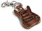 Plektrenetui in Form Einer E-Gitarre Fender Stratocaster aus echtem Leder mit Schlüsselanhänger und Karabinerhaken, Made in Italy, Endscuoio Qualität (BRAUN-Stratocaster)