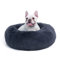 BEDSURE Katzenbett waschbar Flauschiges Katzenbett - Ø 60 cm Katzenschlafplatz für Katzen und kleine Hunde, plüsch Katzenkissen rund Kuschelbett, dunkelgrau