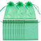 PUERHUACI Geschenksäckchen Organza,Organzasäckchen 50 Stück Organzabeutel Säckli Schmuckbeutel Obst Schutzbeutel mit Zugband Organzasäckchen Grün 20 x 30CM