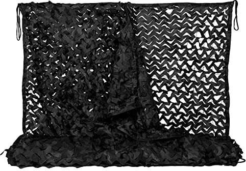 NINAT Tarnnetz Camouflage Netz Schwarz 2M x 3M Jagd Tarn Waldlandschaft Outdoor Bundeswehr Tarn Armee Bundeswehr Army Camo Tarnung Net BW Camping