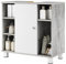 FirFurd Waschbeckenunterschrank mit Tür Badezimmerschrank Badezimmer Unterschrank mit 5 offenen Ablagen, 60x30x60cm Grau/weiß