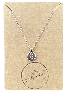 Rose Gold Alphabet initial Necklace, Initial Necklace, Rose Gold Necklace, Personalised Necklace, (C)