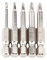 Embout de Tournevis à Tête Triangulaire Magnétiques, 5Pcs 50mm 1/4 Embouts de Tournevis Triangulaires Magnétique à Tige Hexagonale TA1.8/TA2.0/TA2.3/TA2.7/TA3.0