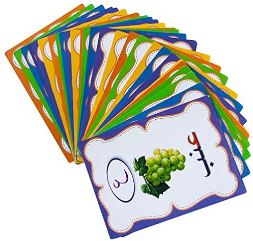 Alipis Arabische Wörter Lernkarten Für Junge Mädchen Farbige Flashcards Mit Arabischem Alphabet Pädagogische Sinneskarten Für Kindergarten