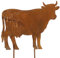 B2S BACK2SEASON Metall Stecker Kuh zum Stecken Edelrost Rostfigur Gartenstecker MUH Made in Europa Breite 45 cm