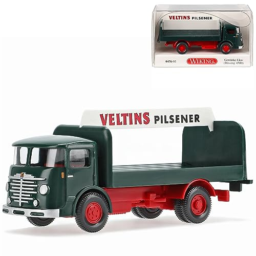 Büssing 4500 Veltins LKW Grün H0 1/87 Wiking Modell Auto mit individiuellem Wunschkennzeichen