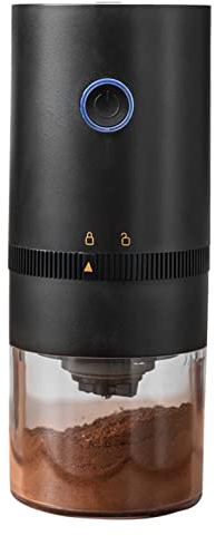 Portable Electric Burr Coffee Grinder,Kaffeemühle,Gewürzmühle elektrisch,USB Wiederaufladbare Kaffeemühle Einstellbarer Grobheit,Tragbare elektrische Kaffeemühle für Zuhause Büro