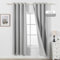 MYSKY HOME Gardinen Weiss Verdunkelungsvorhang mit Ösen Schlafzimmer Wärmeisolierter 2er-Set Gardine Verdunkelungsvorhänge Durchgängen Beschichtung Sonnenschutz, H225xB130cm, Grau-Weiß