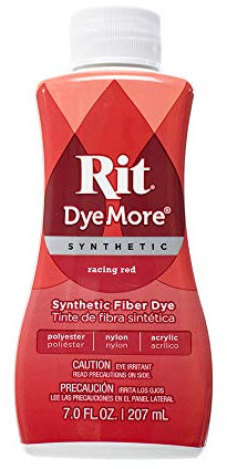 Rit DyeMore - Tinte de fibra líquida sintética de 7 onzas para ropa, decoración y manualidades, color rojo carreras (paquete de 1)