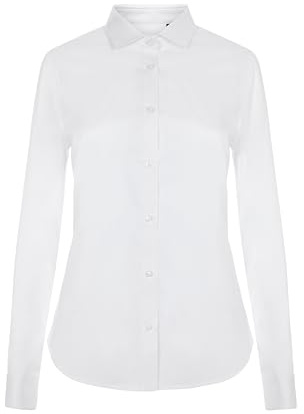 VELILLA 405019S Langarm-Hemd für Damen, elastisch, Weiß, Größe L, weiß, Large