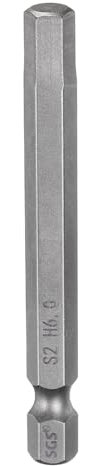 QUARKZMAN Llave de Brocas Hexagonal H6.0 de Cabeza Hexagonal 6 Mm Métrica Punta Plana 1/4 Hexagonal de 65 Mm (2.56) de Largo Destornillador Magnético para Tornillos Industrial Puntas