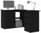 vidaXL Modern Black Oak Corner Desk with Large Storage Space | Stylish Space-Saving L-shaped Design, Ideal for Home Offices and Study Use, 145 x 100 x 76 cm Workplace Furniture
