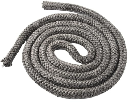 CashMuch Corda di tenuta per porta stufa a legna, diametro 20 mm, lunghezza 3 m, guarnizione in fibra di vetro per caminetto compatibile con stufe a pellet a legna