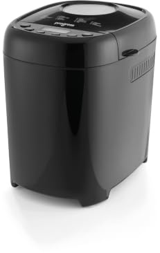 Progress Bread Maker, 15 Preset Programs, 2lb Loaf, 3 Crust Settings | Jam And Yoghurt Functions, Delay Start Timer, Keep Warm Mode, Backlit Display, 550W Power, Black Finish
