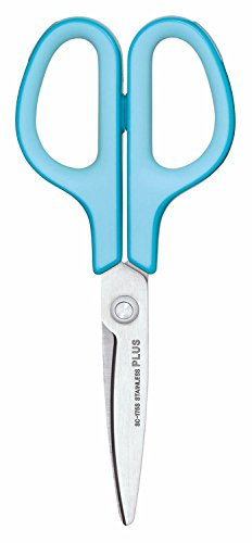 PLUS Japan, Fitcut Curve Edelstahlschere in Blau, 17,5cm Lang