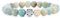 Natürliche 8 mm Edelsteine MetJakt Heilung Crystal Stretch Perlen Armband Armreif mit 925 Sterling Silber Double Happiness Anhänger (AMAZONITE)