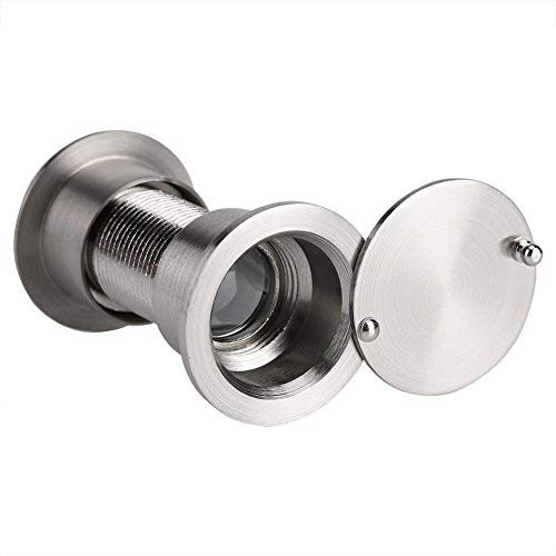 Fdit Türspion Sicherheits Tür Projektor Betrachtungs Winkel des Legierungs Blickloch Tür Projektor 28mm starker Privatleben Abdeckung für Innenministerium Hotel(Brushed Chrome/Green Bronze)