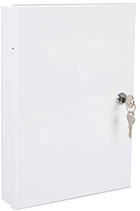 A4 White Documents Log Book Lockable Secure Storage Box with Key Lock