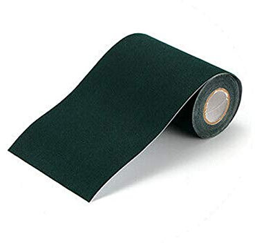 BE-TOOL Herbe artificielle - 1 ruban adhésif synthétique noir pour fixation de tapis de gazon vert - 15 cm x 15 m