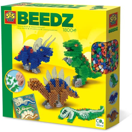 SES Creative 6262 Bügelperlen-Dinos, 20 x 20 x 4 cm
