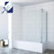 AQUABATOS Badewannenaufsatz Eck Glas mit Seitenwand schwarz matt 80 x 70 x 140 cm Eckdusche Industrial Style Eck-Duschtrennwand für Badewanne Duschwand Glas 5 mm Sicherheitsglas NANO