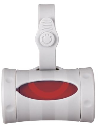 Ubbi Retractable Dog Poop Bag Holder and Dispenser with Silicone Strap Leash Attachment, Includes 2 Rolls of Lavender Scented Leakproof Waste Bags, Gray