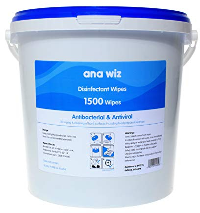 ana wiz Alcohol Free Disinfectant Wipes, 1500 Sheet Bucket