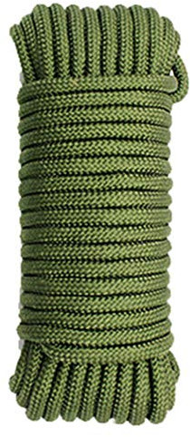 Hxiu Corde en nylon tressé de 8 mm/10 mm, 1,8 m, corde en nylon durable pour le camping, le sport et l'extérieur, le déménagement, les meubles, la pêche (8 mm, vert noirâtre)