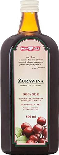 Succo di mirtillo rosso 100% senza zucchero 500 ml Polska Roża