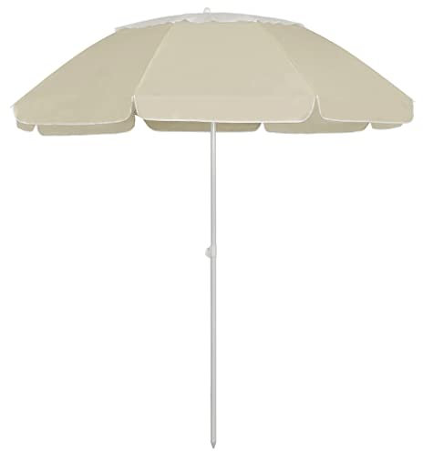 vidaXL Sombrilla de Playa Parasol Exterior Patio Terraza Marquesina Refugio Solar contra Rayos Ultravioleta Piscina Toldo Arena Amarillo 300 cm
