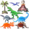 WERNNSAI Dinosaurier Party Dekoration - 8 Stück Dinosaurier Bienenwabe Mittelstücke für Kinder Jungen Dinosaurier Thema Tischdeko Geburtstags Vulkan Mittelstücke Ausschnitte Partyzubehör