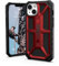 Urban Armor Gear Monarch Schutzhülle kompatibel mit Apple iPhone 13 [Wireless Charging kompatibel, 5-Schichten Schutz nach Militärstandard, Erhöhter Rand] rot (crimson)