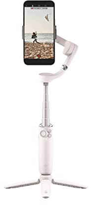 Original OM 4SE /OM 5 Smart Phone Gimbal Stabilizer Magnetic Quick-Release Design, Portable Foldable with Tripod, Suitable for Video Blog,YouTube, Live Video, Suitable for iPhone, Android (OM 5 White)