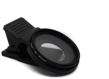 SYSTEM-S Stern Filter 8 Punkt 37 mm Star Light Linse mit Clip für Smartphones in Schwarz