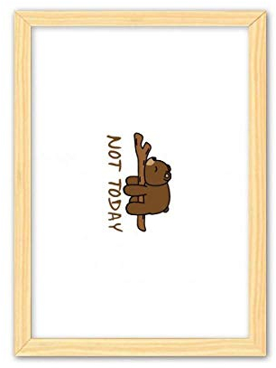 Bär Jagd Schlaf Abfall Dekorative Holzmalerei Heimdekoration Bilderrahmen A4